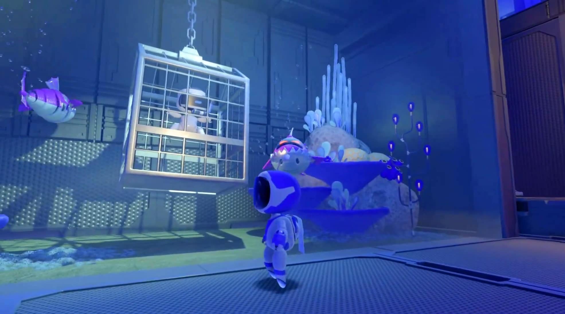 psvr headset ocean descent easter egg astro bot astro's playroom