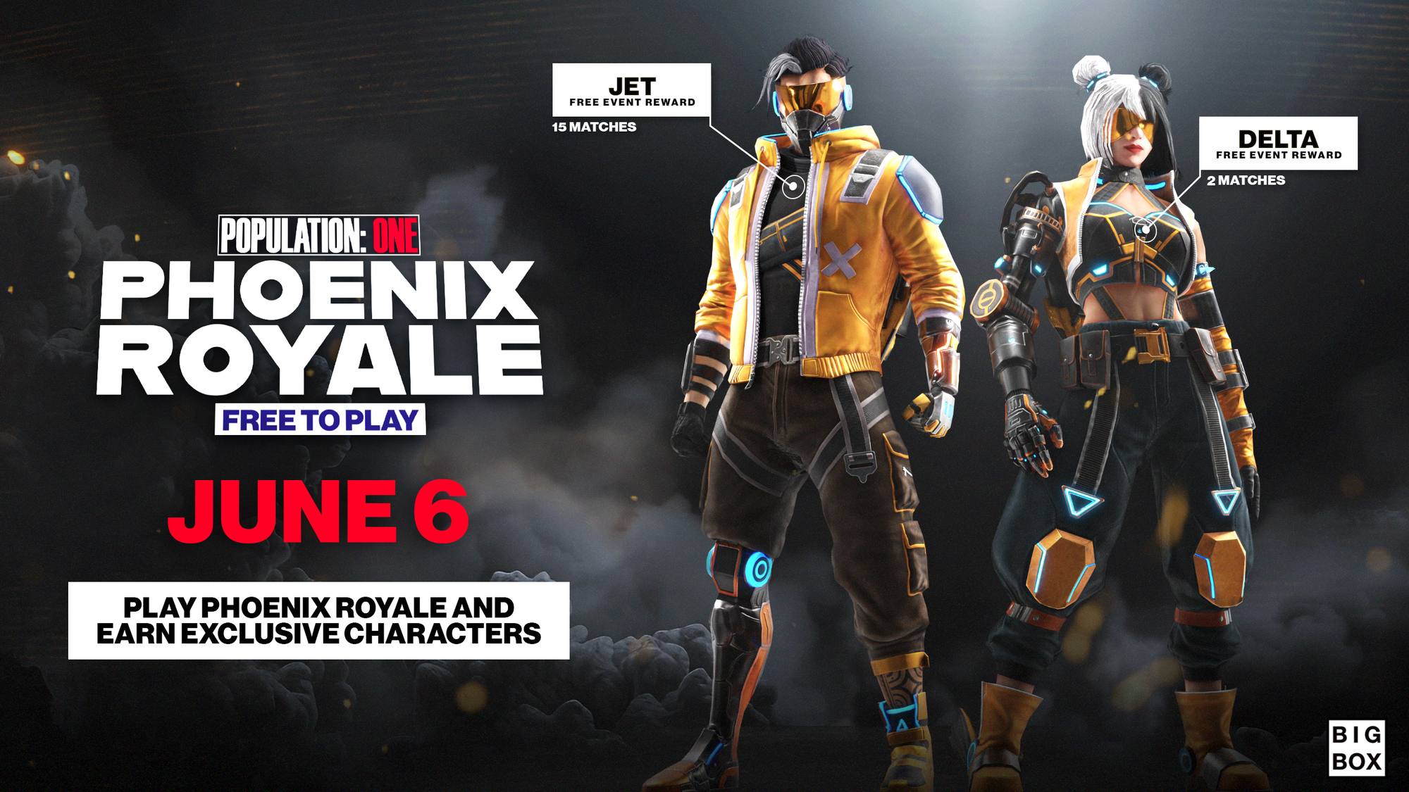 Population One: Phoenix Royale - new character skins