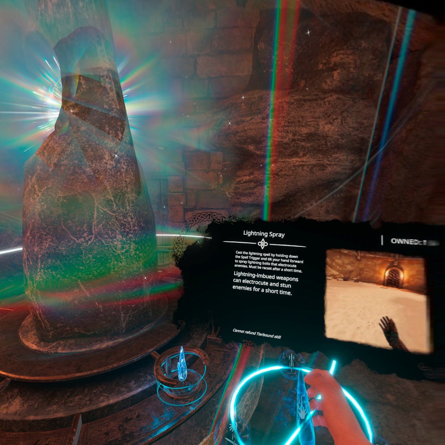 Blade & Sorcery screenshot - shows someone picking a new elemental ability