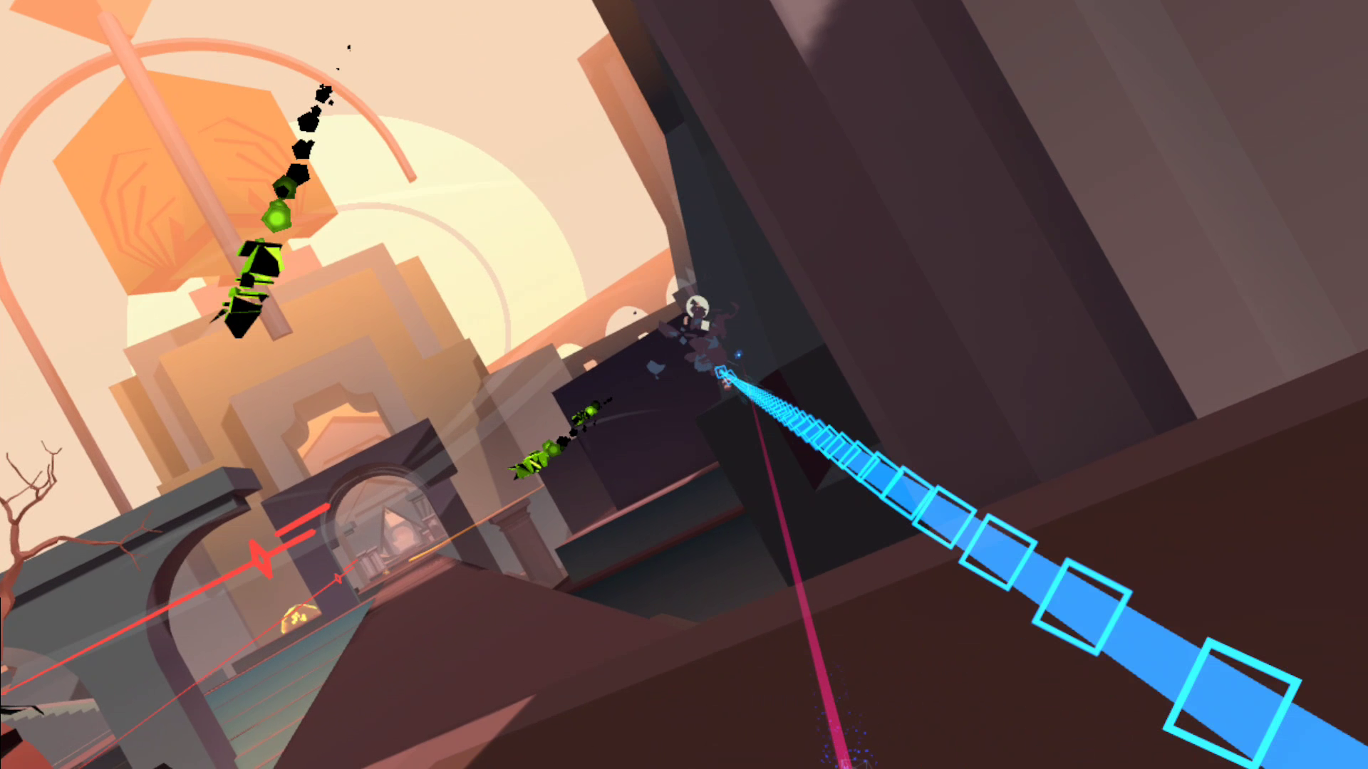 Zengence screenshot - shows you shooting a far away enemy