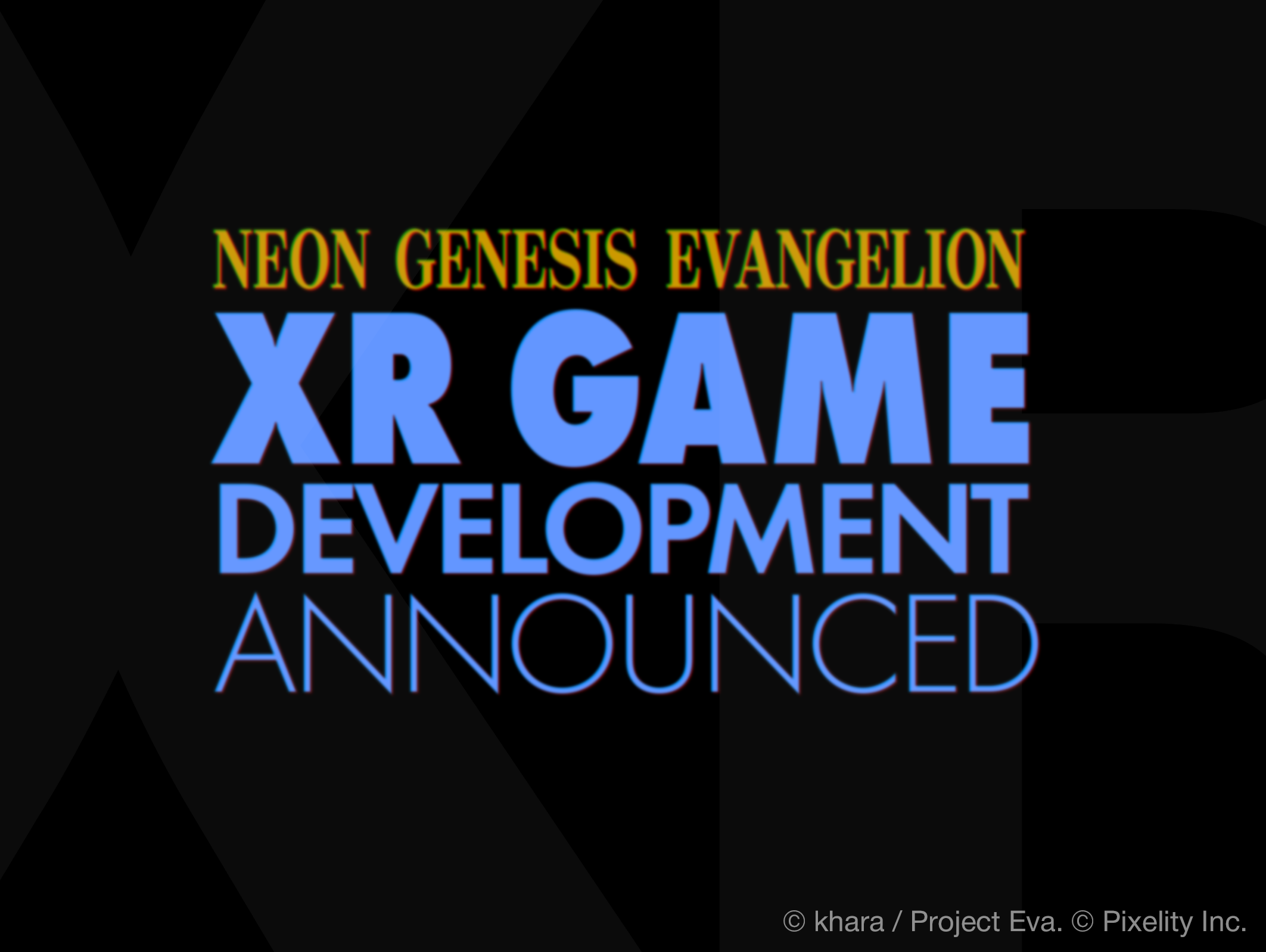 Text says "Neon Genesis Evangelion XR Game Development Announced"
