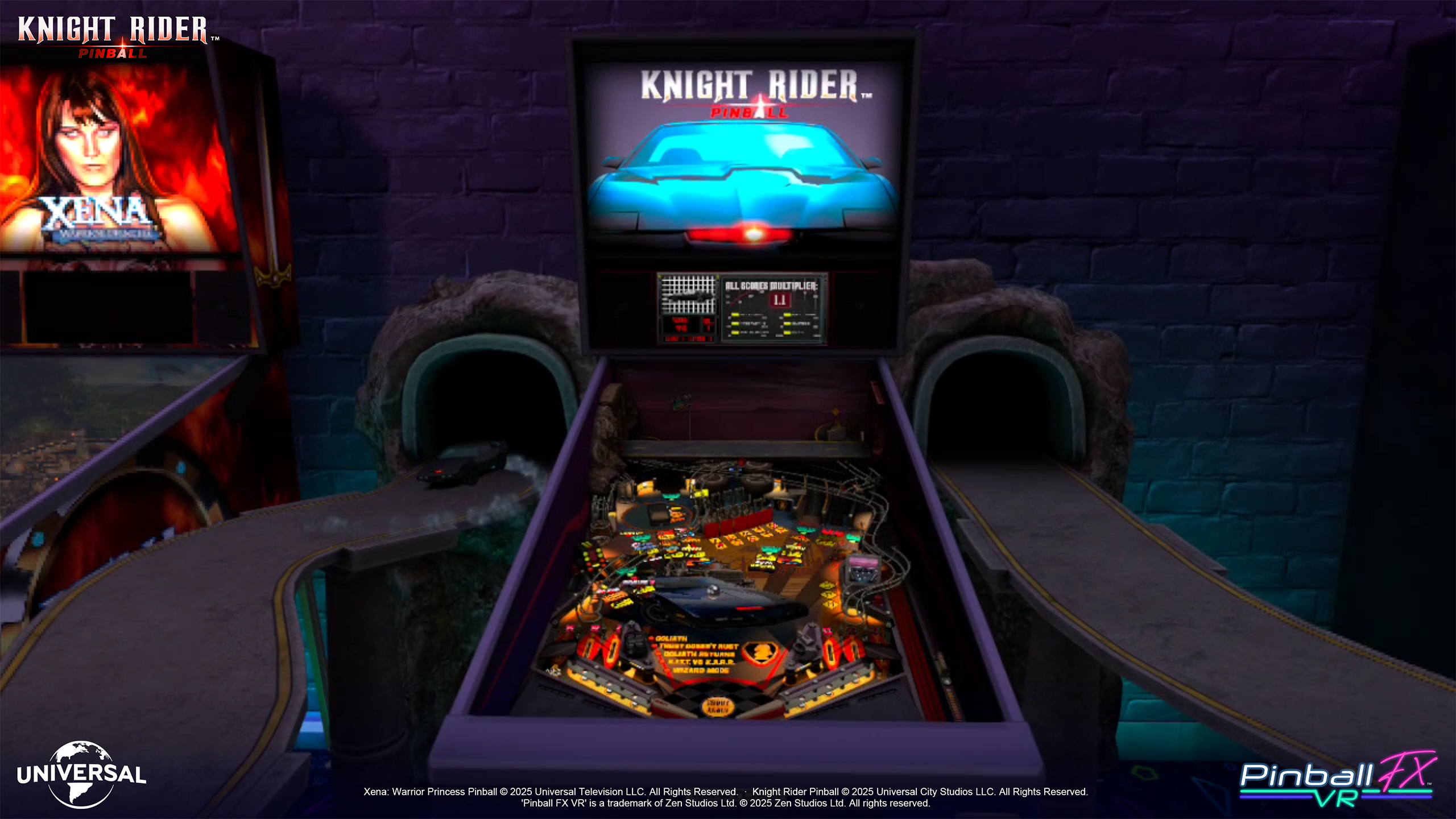 Knight Rider pinball table in Pinball FX VR