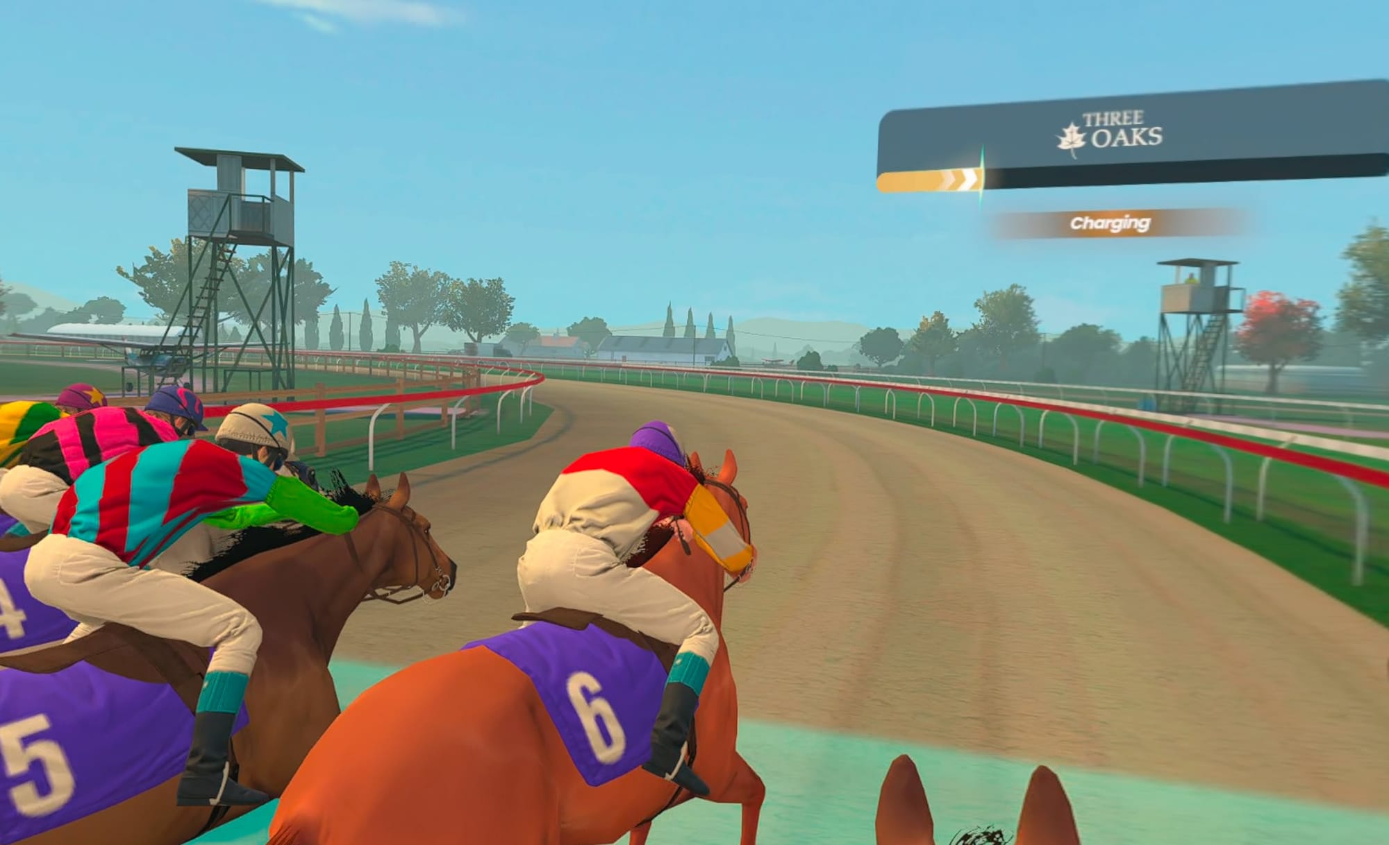 A race track sequence inside of an immersive video game