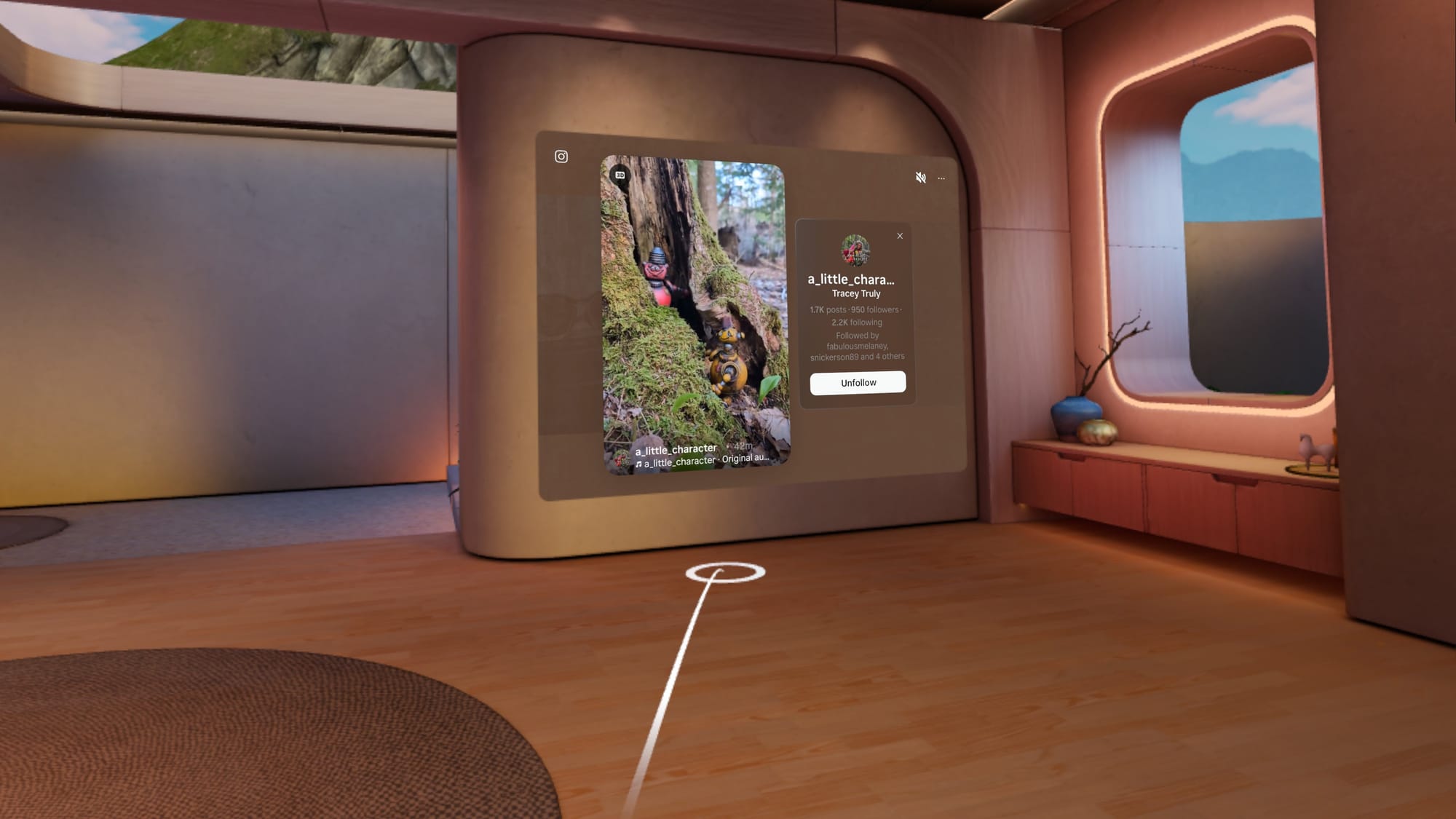 When hand-tracking movement is active, I can point to see teleport lines and targets.