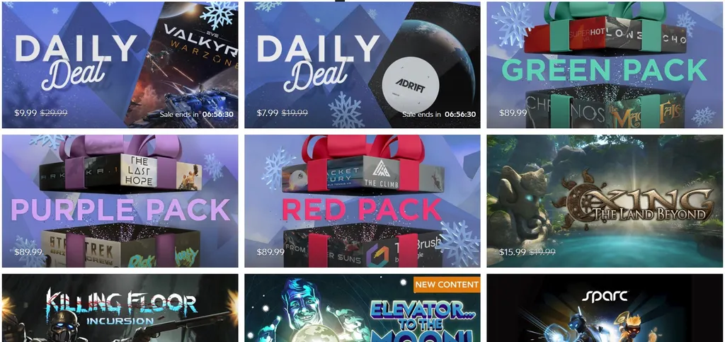 Oculus Winter Sale Slashes Prices On Rift's Biggest Games