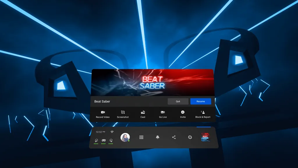 Oculus Quest Devs Can Now Let The System Menu Show Inside Their Apps
