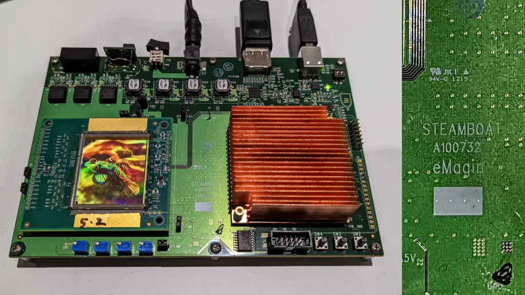 eMagin Presents 4K OLED Microdisplay For VR On 'STEAMBOAT' Board