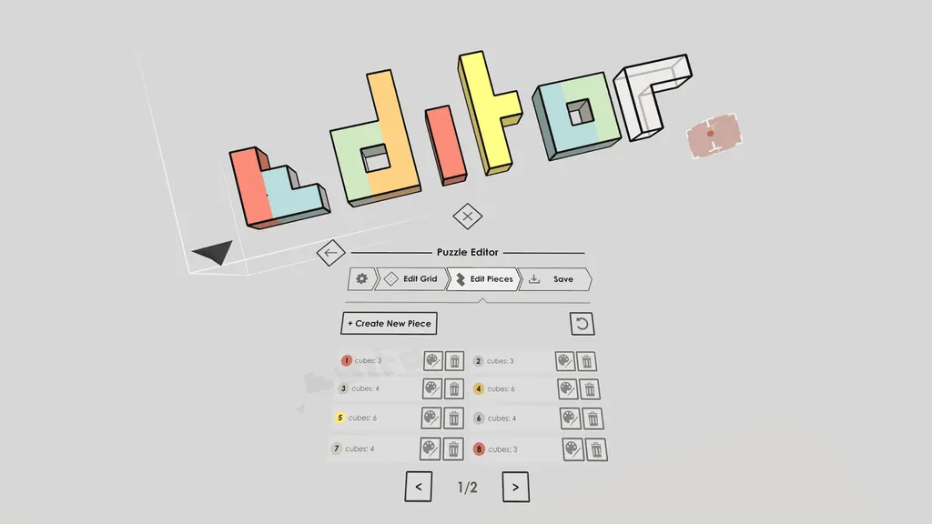 Cubism Adds Level Editor To Make Puzzles In VR