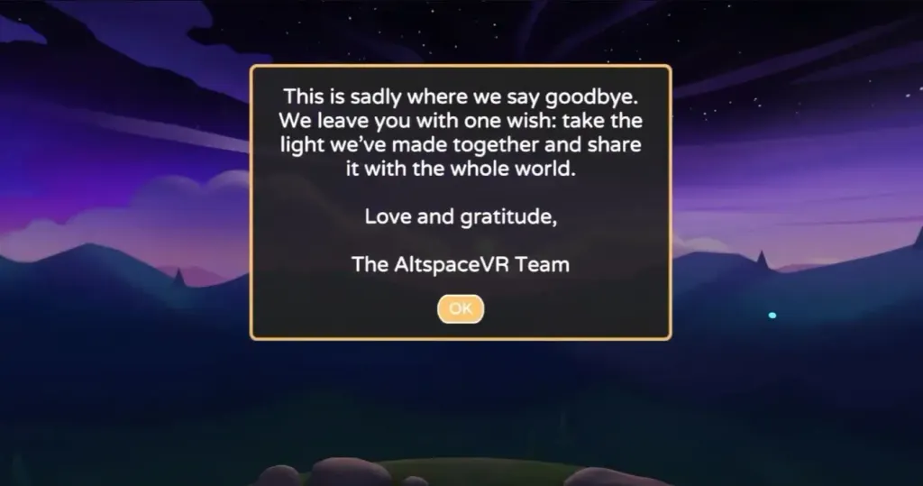 Watch AltspaceVR’s Final Moment As Worlds Go Offline