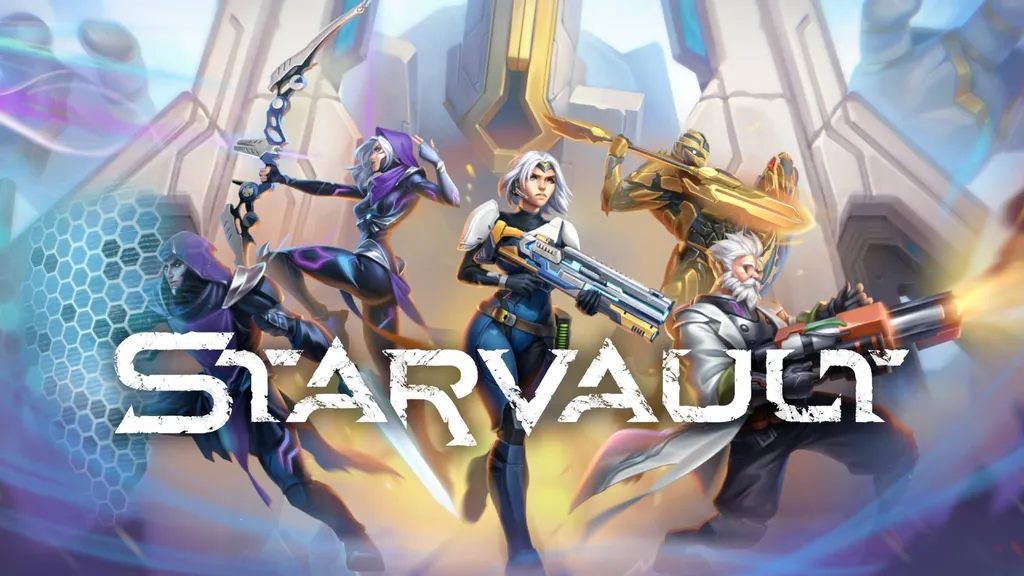 Starvault key art shows several characters prepared for battle while holding weapons