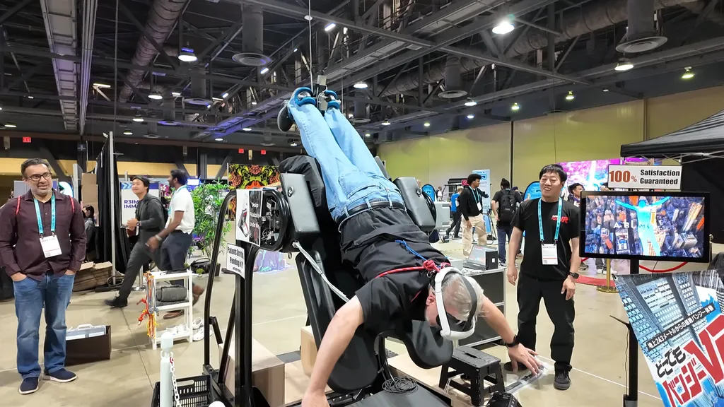 VR Bungee Jumping Simulation Tips You Over In Real Life At AWE