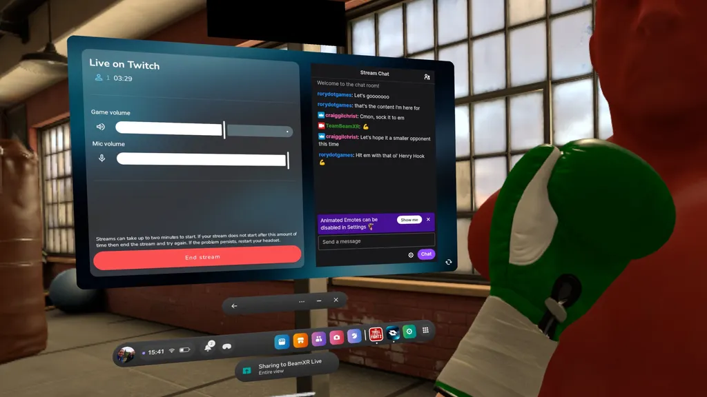 BeamXR Live Lets You Stream To Twitch & YouTube From Quest Without A PC