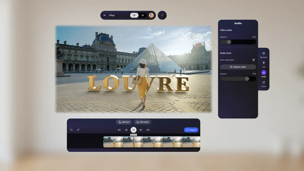 Adobe Project Pulsar Offers 3D Video Editing On Samsung Galaxy XR