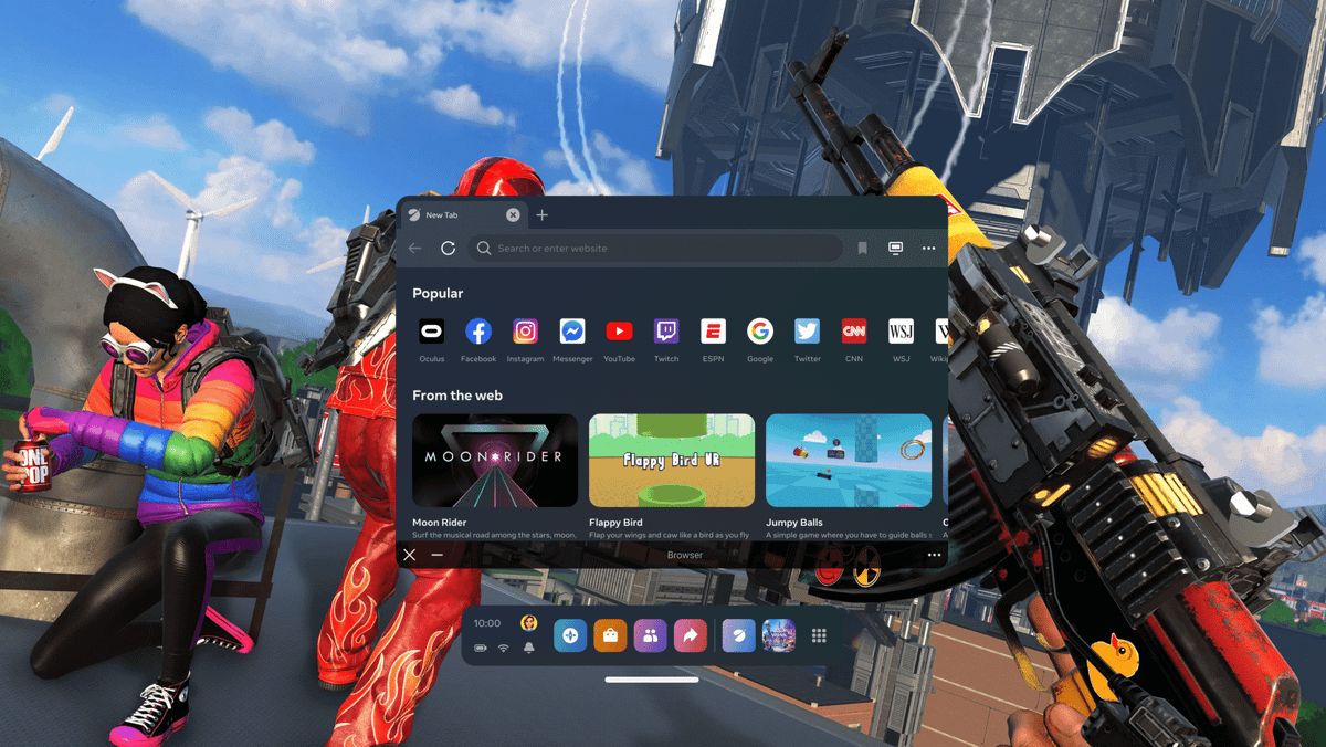 Quest 2 Now Also Lets You Bring Up The Browser Without Quitting A