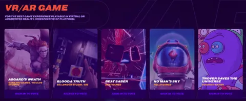 The Game Awards Nominate Asgard's Wrath, Blood & Truth, Beat Saber, And More