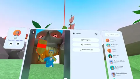 Meta Horizon Worlds - Photo sharing to Instagram and Facebook screenshot