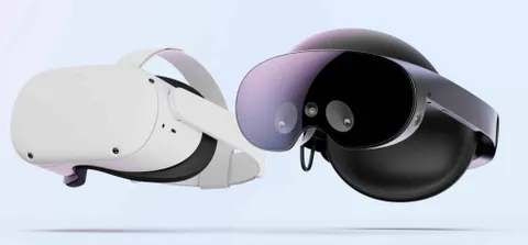 Quest 2 and Quest Pro side by side
