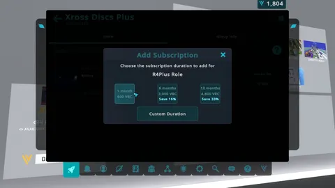 VRChat paid subscription screenshot