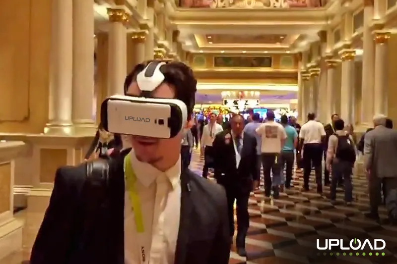 Walking through Las Vegas with GearVR passthrough at CES 2015