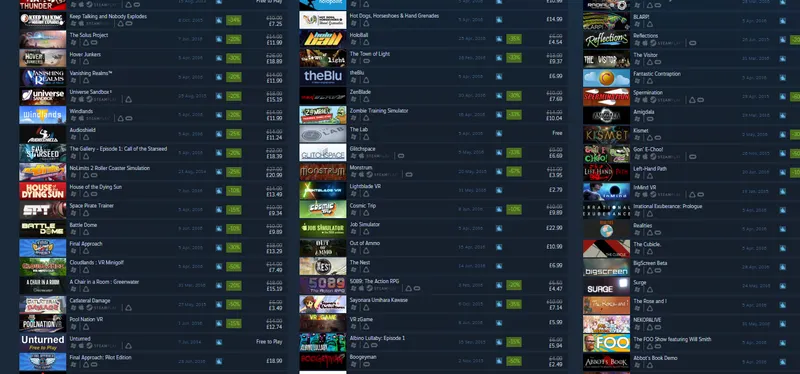 Field in View: There Are So Many VR Games That My Responsibilities to You Are Hard to Keep