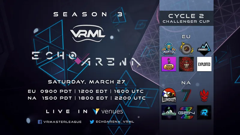 Echo VR Challenger Cup Broadcast Live In Venues This Weekend