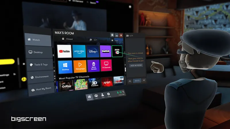 Bigscreen Supports Disney+ & Amazon Prime Watch Together