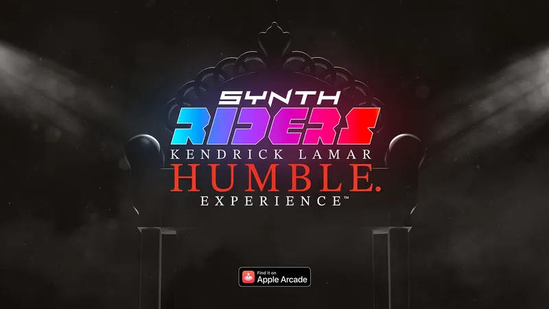Synth Riders key art for the 'Kendrick Lamar Humble Experience'