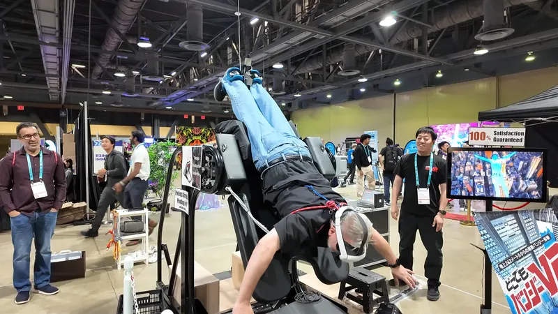 VR Bungee Jumping Simulation Tips You Over In Real Life At AWE