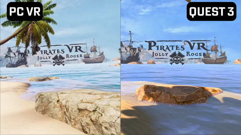 Pirates VR title screen compar