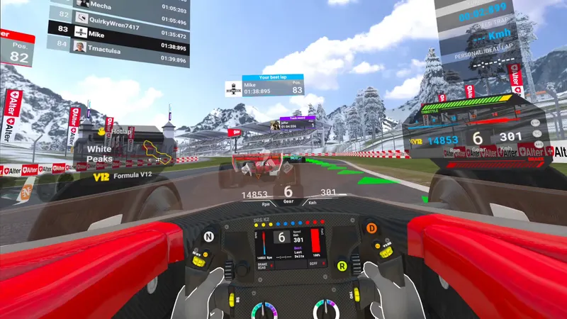 Raceclub image captured by UploadVR