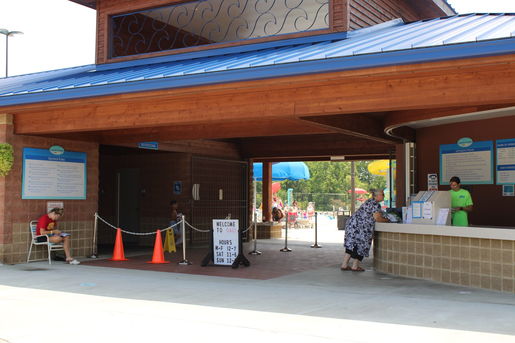 Aquatic Center entrance