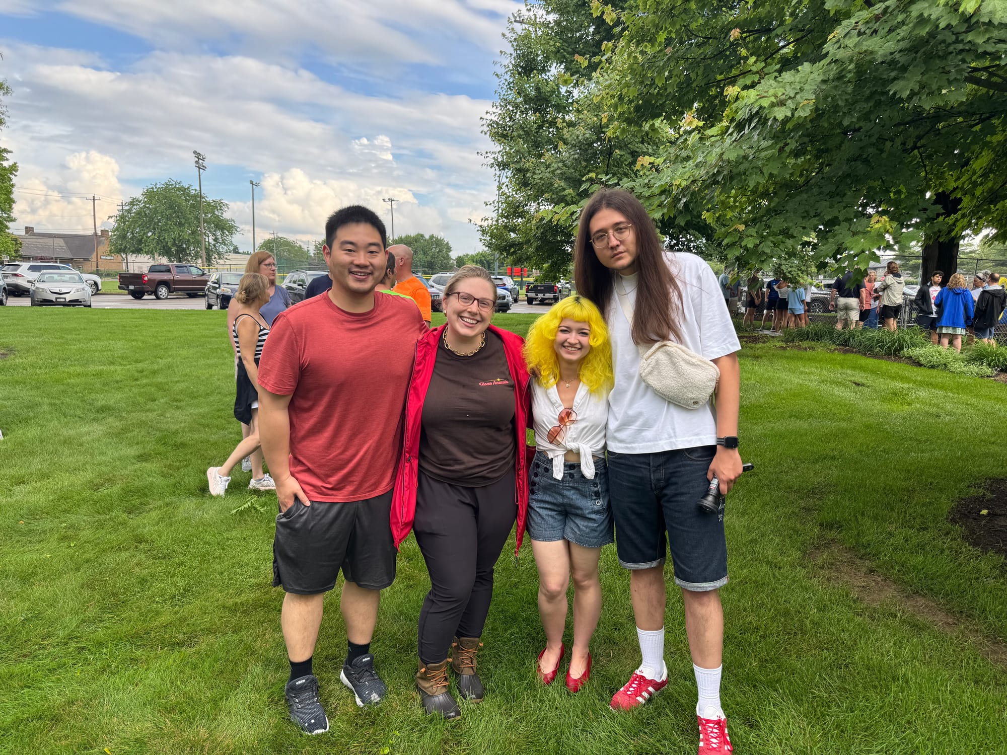 Lyric Rains-Bury (far right) and Vanessa Hickcox (second from right) participated in their first Oxford Fun Hunt
