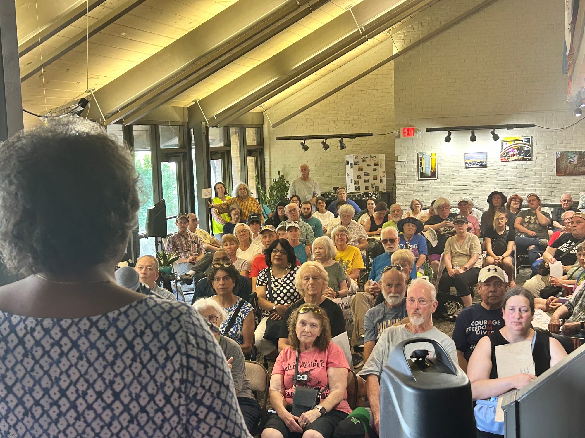 Reverend Vanessa Cummings speaks to participants of the “Good Trouble Lives On” event on July 17 in Oxford.