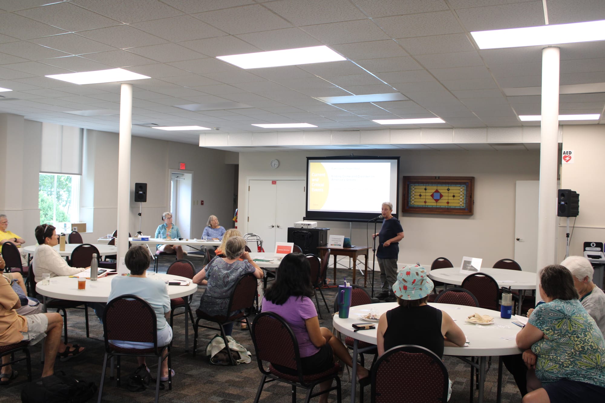 Ann Fuehrer talks to the attendants of the OASH meeting on July 28. 