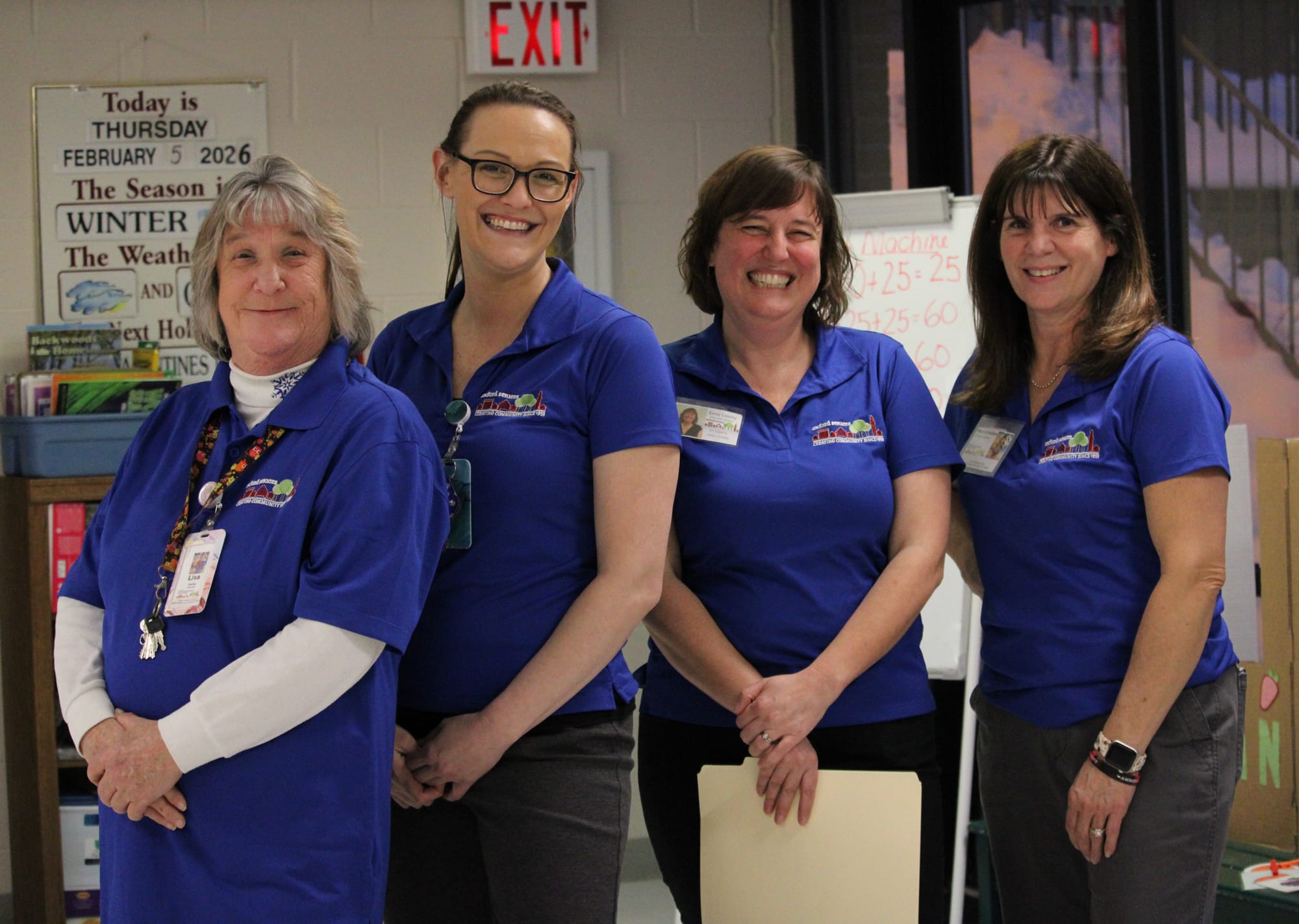 Lisa Shelley, left, Stacey Frazho, Emily Liechty and Mary Richardson pose for a photo