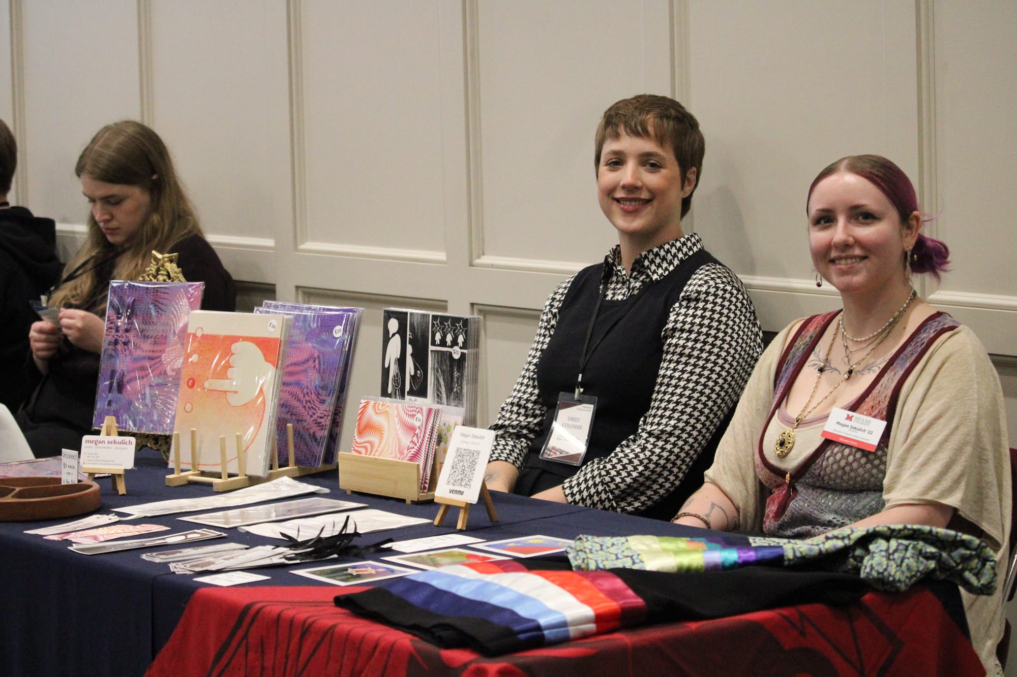 Megan Sekulich shares her art at the 11th Biennial Myaamiaki Conference at Miami University