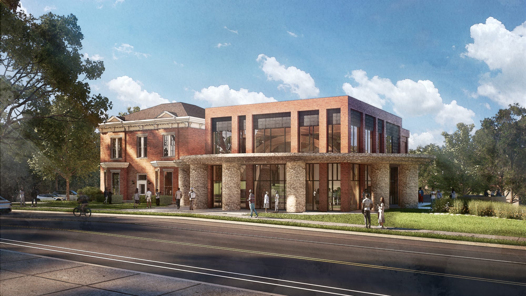 The architect's rendering of the renovations expected to be completed at Bonham House on the Miami University campus