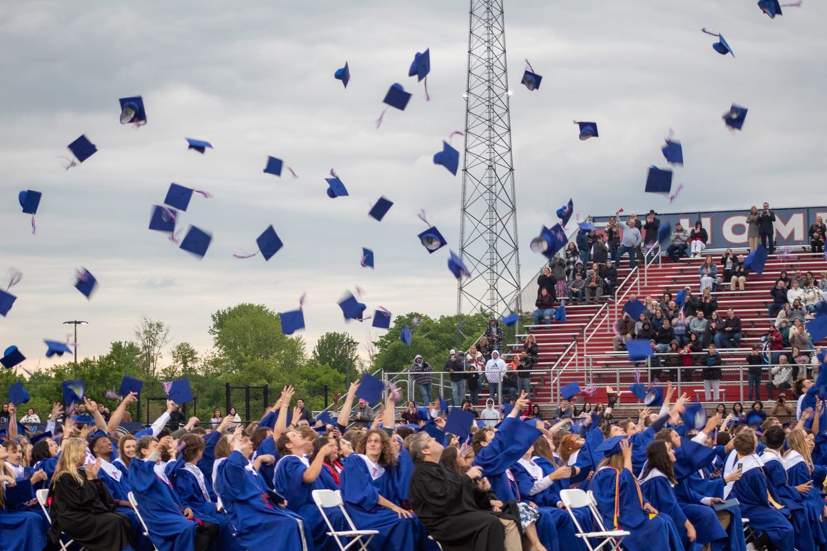 Talawanda Class of 2025 braves bad weather to graduate