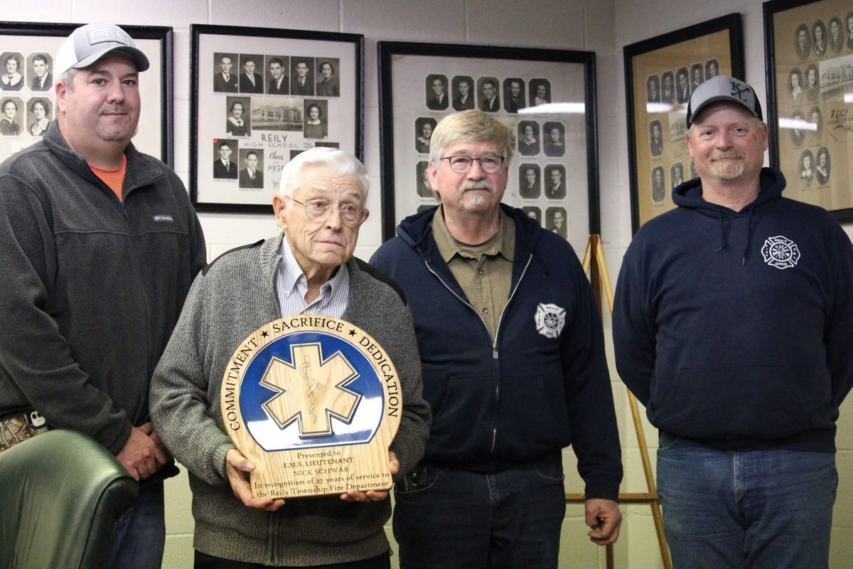 Reily Township honors 3 VFD, EMS retirees