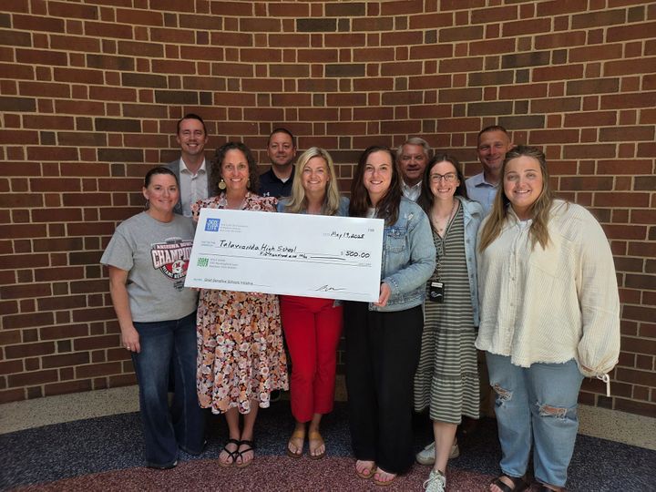 Talawanda High School accepts its $500 grant from The New York Life Foundation