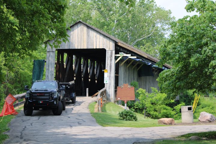 Black Covered Bridge closed for construction