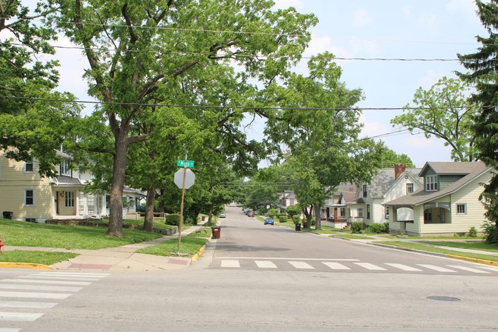 East Collins Street seen from the Main Street intersection