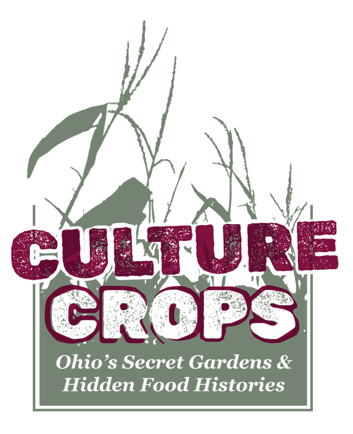 “Culture Crops” exhibit logo. 
