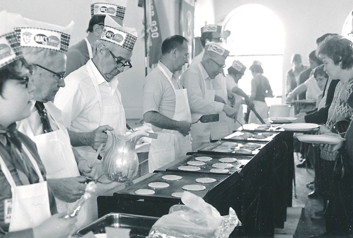 Early Kiwanis Pancake Day in Oxford held in the Oxford Municipal Building