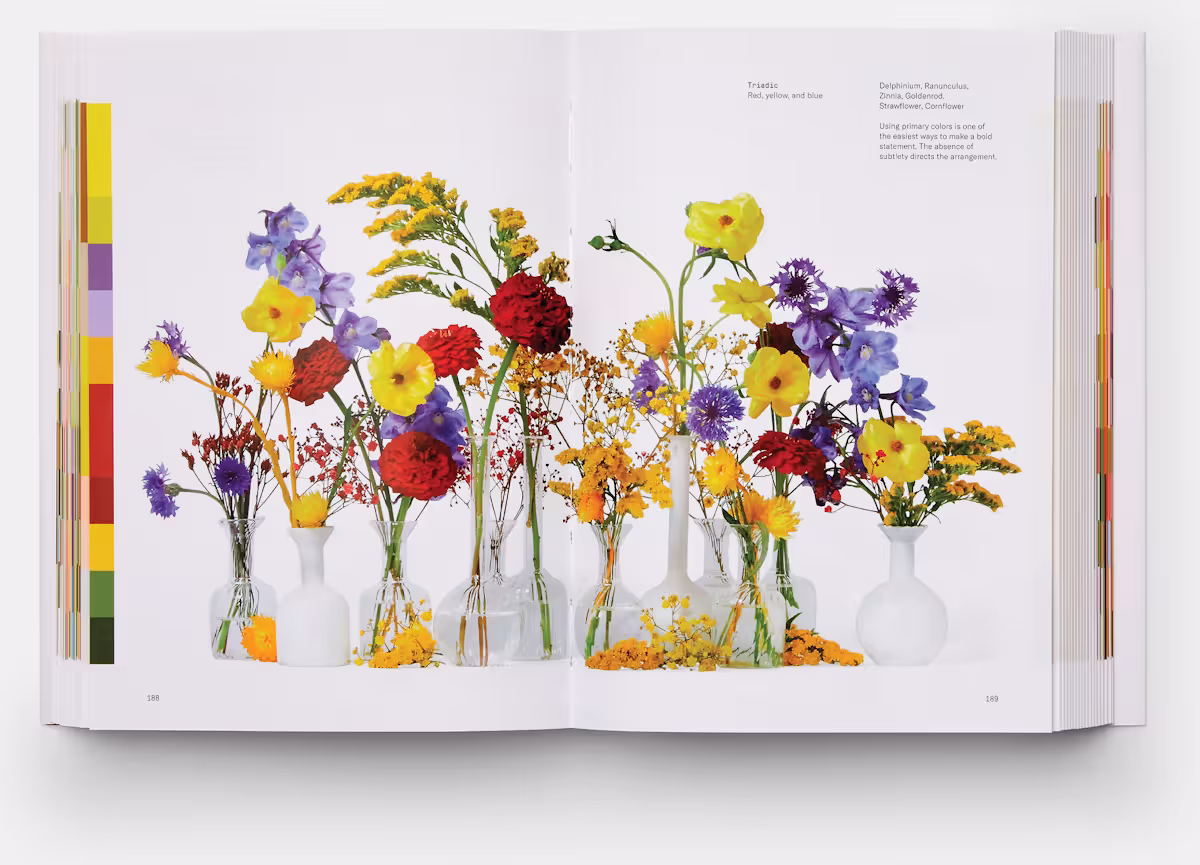 Spread from "Flower Color Theory" book.