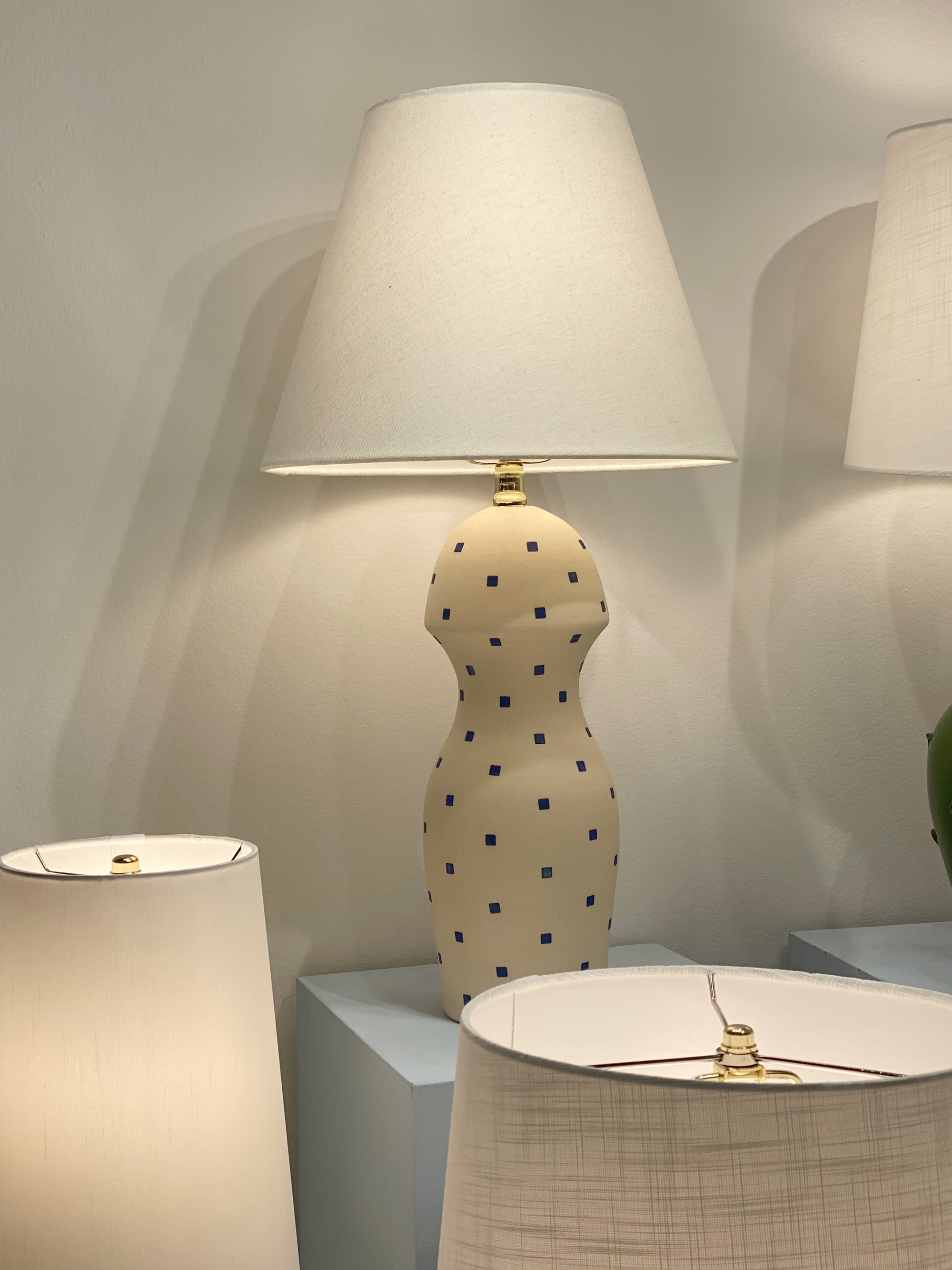 Close-up shot of one lamp.