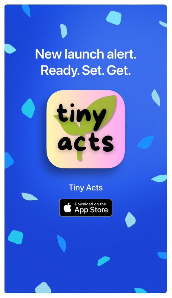 Ad for the Tin Acts app.