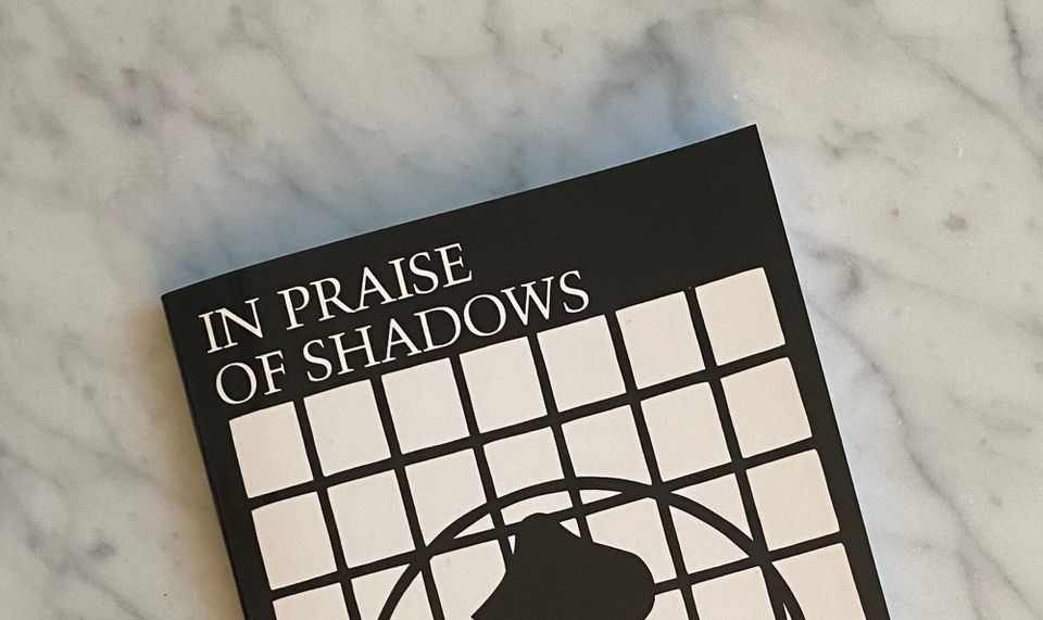 Detail of "In Praise of Shadows" book cover.