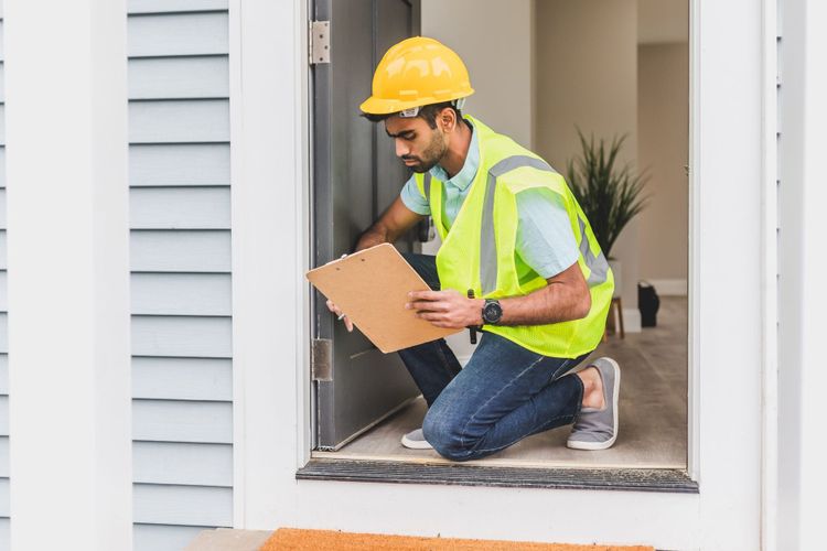 Close-up of home inspection report showing itemized repair costs and recommendations