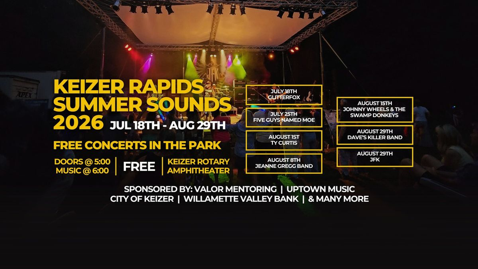 2026 Keizer Rapids Park Summer Concert Series: Free Summer Nights in Keizer You Don’t Want to Miss